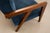 Brazilian Modern Armchairs in Imbuia Wood and Deep Petrol-Blue Mohair, Brazil, 1950s For Sale - Image 4 of 18