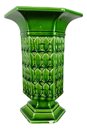 Green Ceramic Vase from Bassano, Italy, 1980s