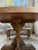 Brown Vintage Round Oak Table and Benches, 1950s, Set of 3 For Sale - Image 8 of 18