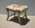 Vintage French Country Floral Vanity Bench W Silver Gilt Base #2 For Sale In Los Angeles - Image 6 of 12