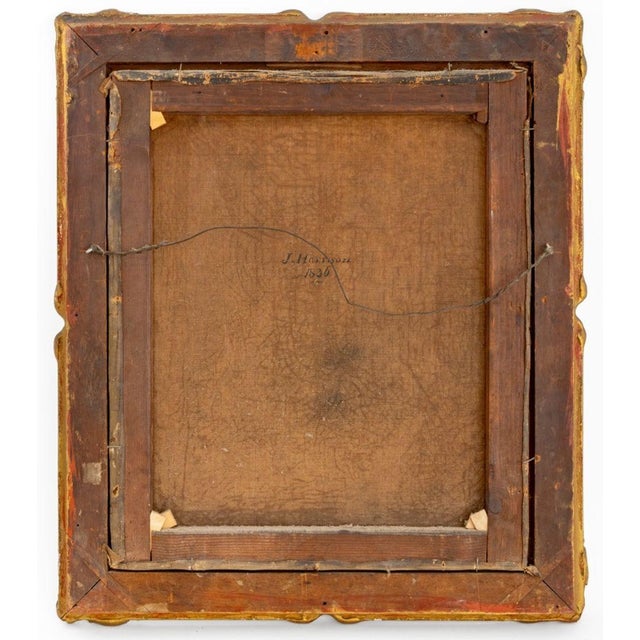 Mid 19th Century American School Portrait of a Woman Oil, 1836 For Sale - Image 5 of 5