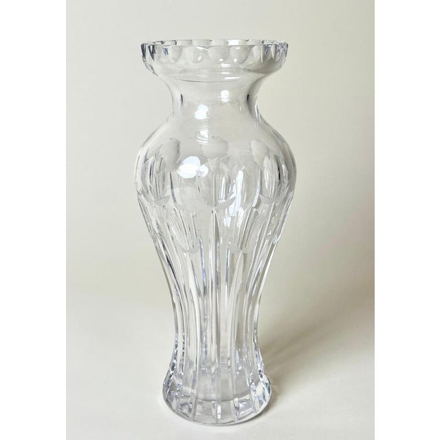 Large Art Deco German Hand-Cut Crystal Thistle Vase, 1920s For Sale - Image 10 of 15