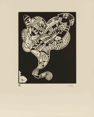 Vassily Kandinsky, Gravure pour 10 Origine, Mid-20th Century, Woodcut