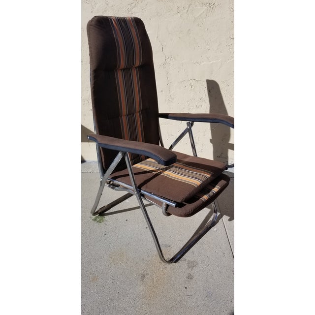 Vintage Mid Century Maule Marga Reclining Airstream Camper Chair & Foot Rest Chairish