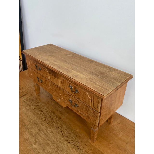 Wood Henning Kjaernulf Style Oak Low Chest C. 1970s For Sale - Image 7 of 18
