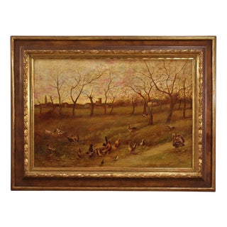 Italian Artist, Bucolic Landscape, 1950, Oil on Canvas For Sale