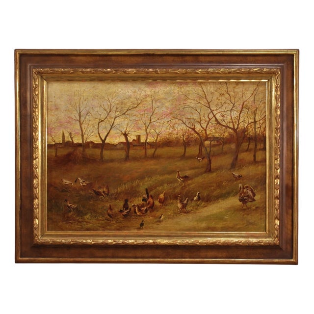 Italian Artist, Bucolic Landscape, 1950, Oil on Canvas For Sale