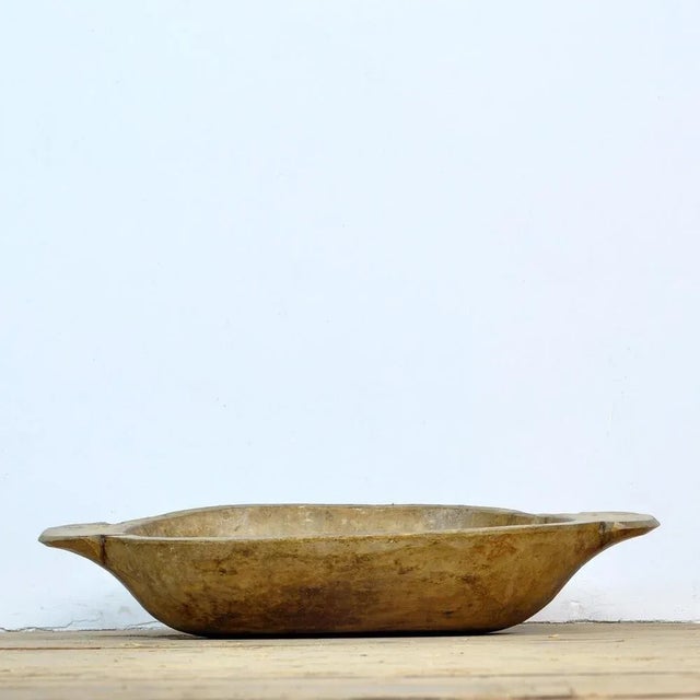 Rustic Handmade Wooden Dough Bowl, 1900s For Sale - Image 3 of 7
