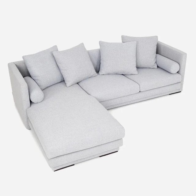 Scandinavian Corner Sofa in Dove Grey, Malmo For Sale - Image 5 of 8