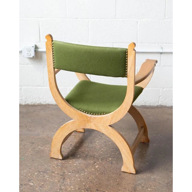 1960s 1960s Danish Modern Oak Kurul Chair Attributed to Henning Kjaernulf For Sale - Image 5 of 12