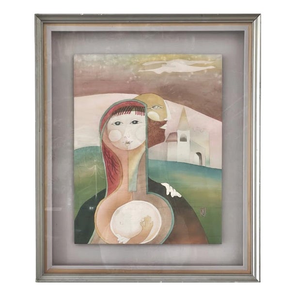 Tano Zenyu, Shukujitsu (祝日), 20th Century, Gouache For Sale