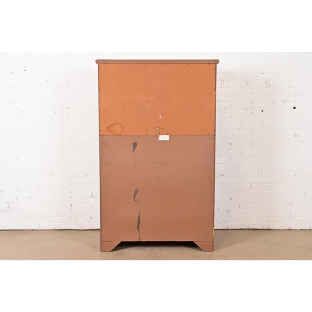 Thomasville Mid-Century Modern Campaign Walnut Armoire Dresser, Circa 1970s For Sale - Image 12 of 13