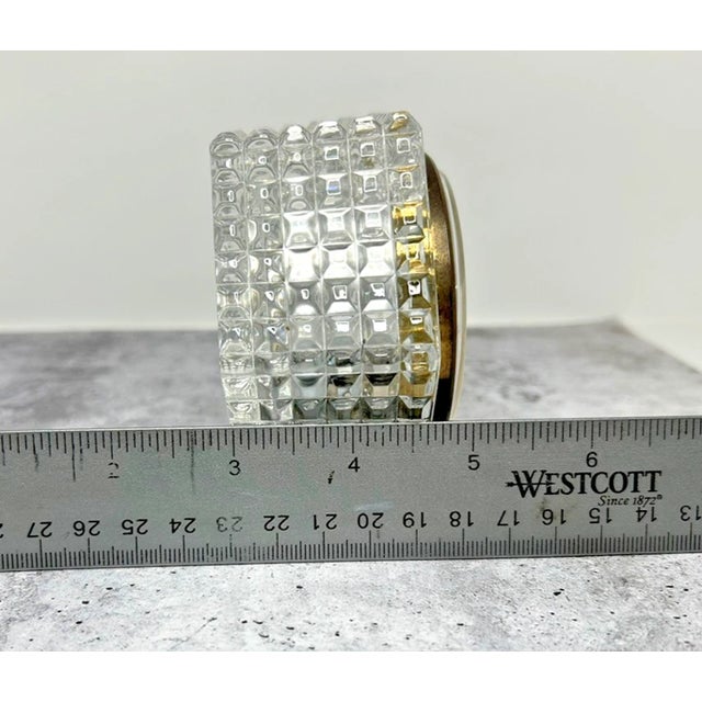 Mid-Century Modern Vintage MCM Staiger Lead Crystal Desk Clock For Sale - Image 3 of 5