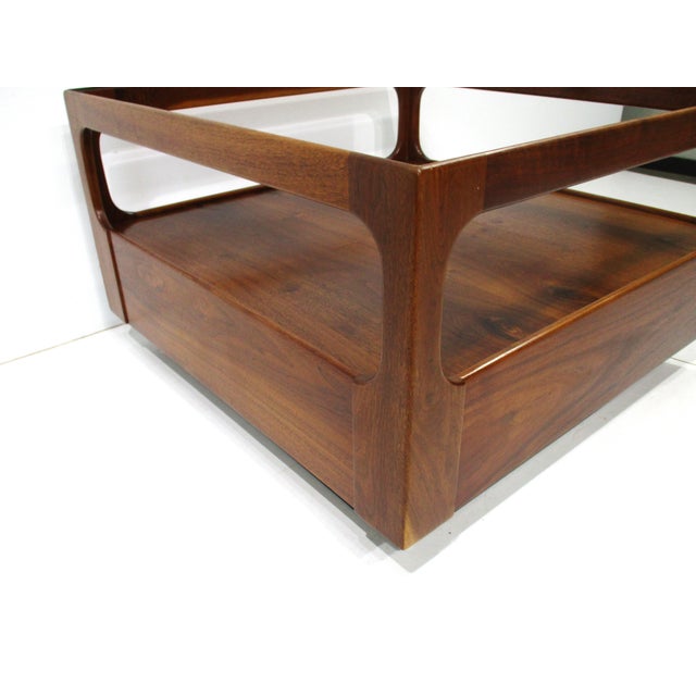 Brown Walnut Mid Century Coffee Table by Josef Otmar in the Style of Niels Moller (A) For Sale - Image 8 of 10
