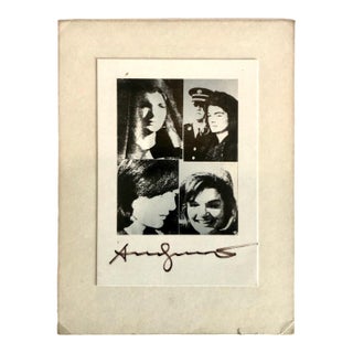 Andy Warhol-Signed Ephemera for Jacqueline Kennedy 3 For Sale