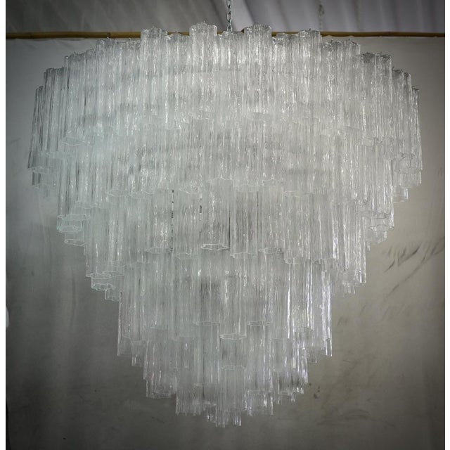 Murano Art Glass Transparent Chandelier, 2000 For Sale - Image 6 of 10