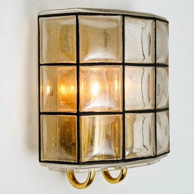 Glass Sconce in Iron and Bubble Glass from Limburg, 1960 For Sale - Image 7 of 13