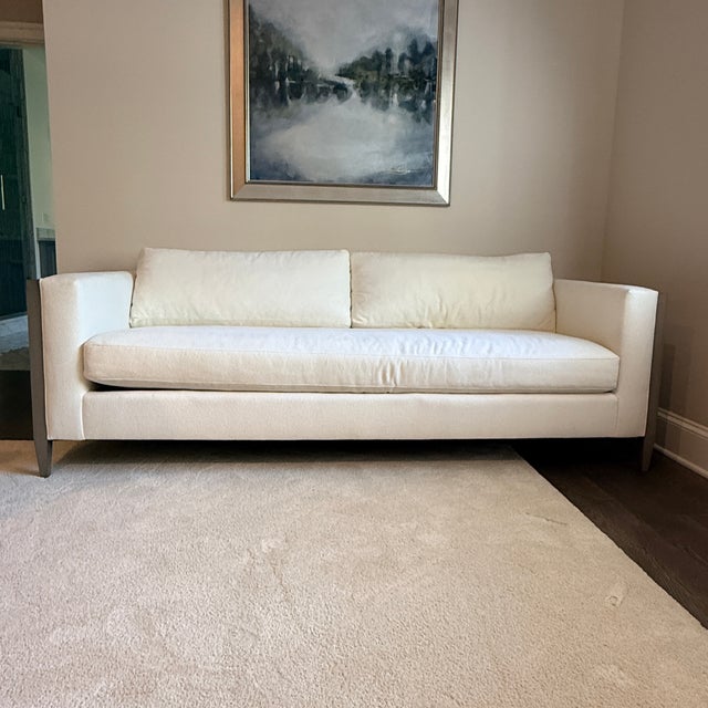 Cream Vanguard Wood Framed Sofa For Sale - Image 8 of 15