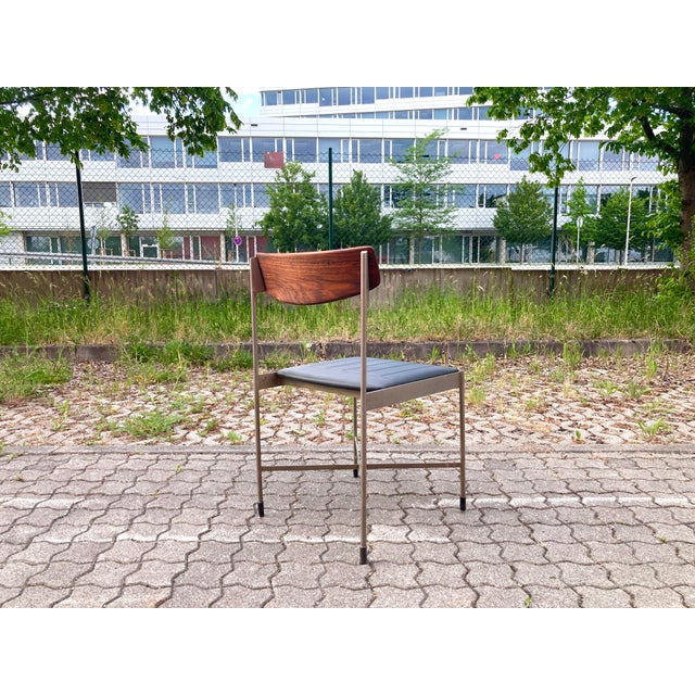 Modernist Industrial Teak Chair from Thereca, 1960s For Sale - Image 9 of 12