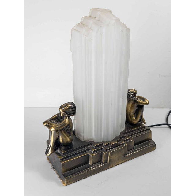 Mid-Century Modern Mid-Century Art Deco Style Table Lamp by Sarsaparilla After FrankArt For Sale - Image 3 of 11