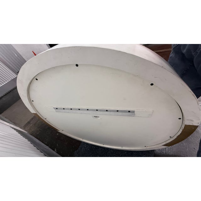 Mr Brown Mr Brown London Asti Large Round Mirror Ivory Gold Faux Shagreen For Sale - Image 4 of 6
