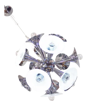 Vintage Italian Chrome Sputnik Chandelier, 1980s