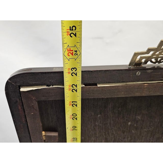 Chinoiserie Large Vintage Chinoiserie Black Lacquer & Gold Bird Wall Plaque For Sale - Image 3 of 4