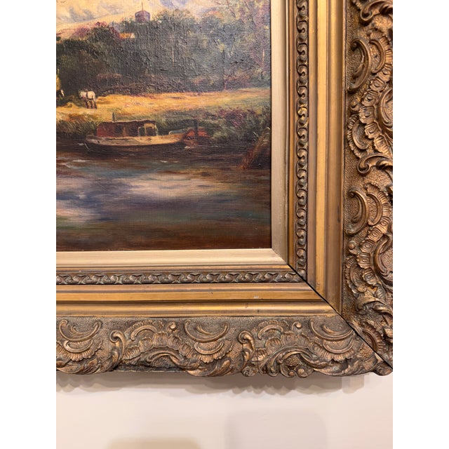 Early 20th Century Oil on Canvas "Over the River" For Sale In Nashville - Image 6 of 10