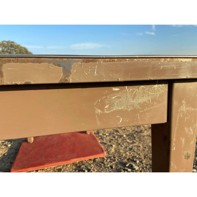 Vintage Mid Century Modern Steel Standford Tanker Desk For Sale In Sacramento - Image 6 of 12