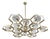 21st Century Honeycomb Natural Brass Clear Murano Chandelier by Fabio LTD For Sale