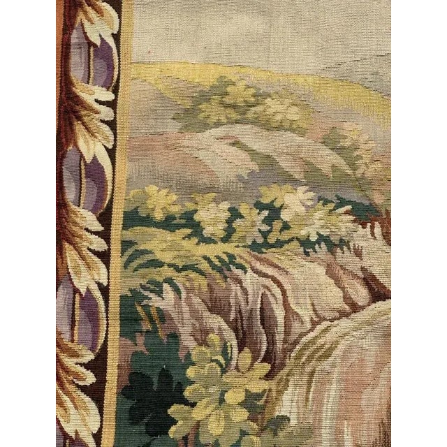 Mid-Century Modern French Handwoven The Village Tapestry from Aubusson, 1920s For Sale - Image 14 of 18