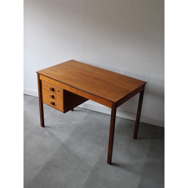 Vintage Danish Desk in Teak attributed to Domino Møbler, 1960s For Sale - Image 6 of 11