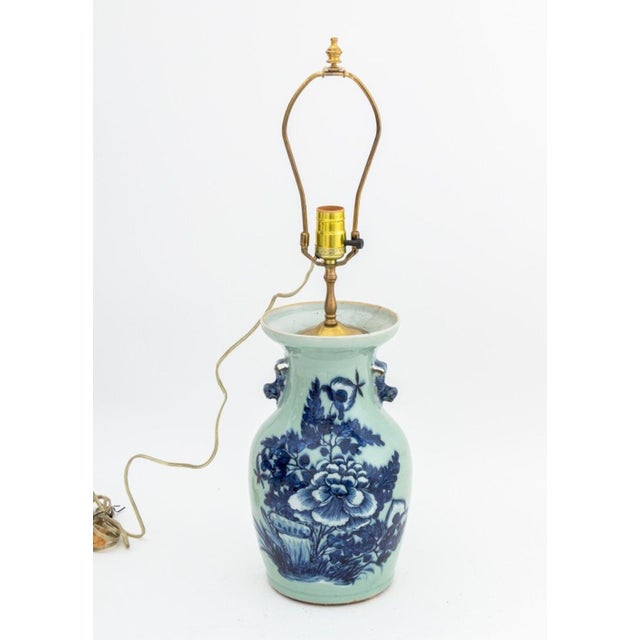 Mid 20th Century Chinese Porcelain Vase Mounted as a Lamp For Sale - Image 5 of 5