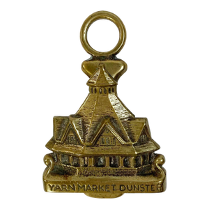 Brass Dunster Yarn Market Thatched Roof Motif Wall Clip