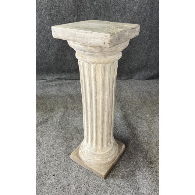Gray Roman Column Pedestal For Sale - Image 4 of 10
