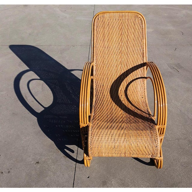 Set of Mid-Century Modern Bamboo and Rattan Loungers, Italy, 1960s For Sale - Image 9 of 16
