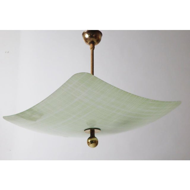Mid-Century Etched Glass Pendant Lamp, Germany, 1950s For Sale - Image 16 of 18