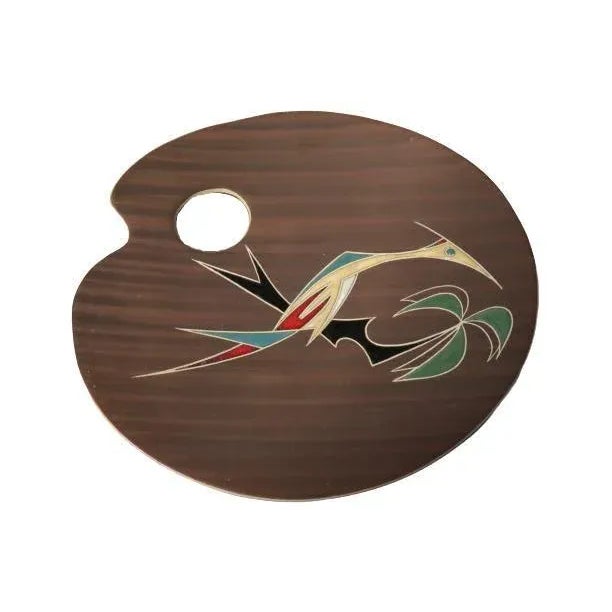 Vintage Painting Palette in Wood For Sale - Image 4 of 9