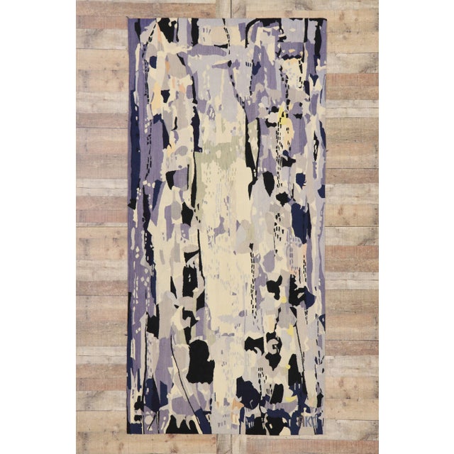 Lavender Vintage German Alice Koch-Gierlichs Tapestry Rug - 04'02 X 08'08 For Sale - Image 8 of 9