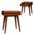 Brazilian Modern Pair of Imbuia Wood Nightstands by Teperman, Brazil, 1950s For Sale