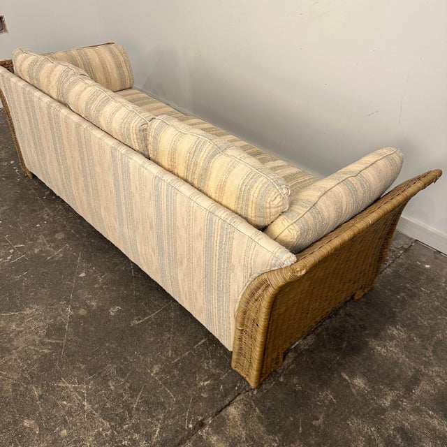 Wood 1970s Wicker Sofa by Alex Vale Furniture For Sale - Image 7 of 12