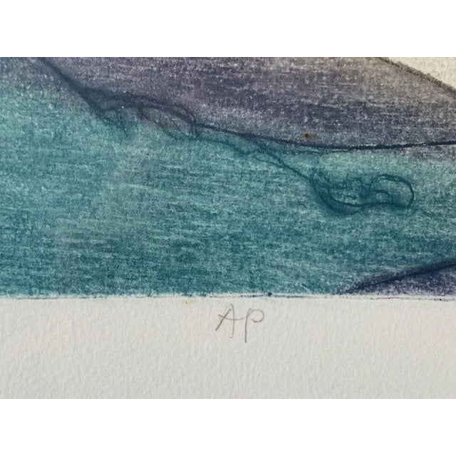 "Crosscurrents II" Etching on Zinc Print by Renata Zerner, Artist Proof For Sale - Image 9 of 13