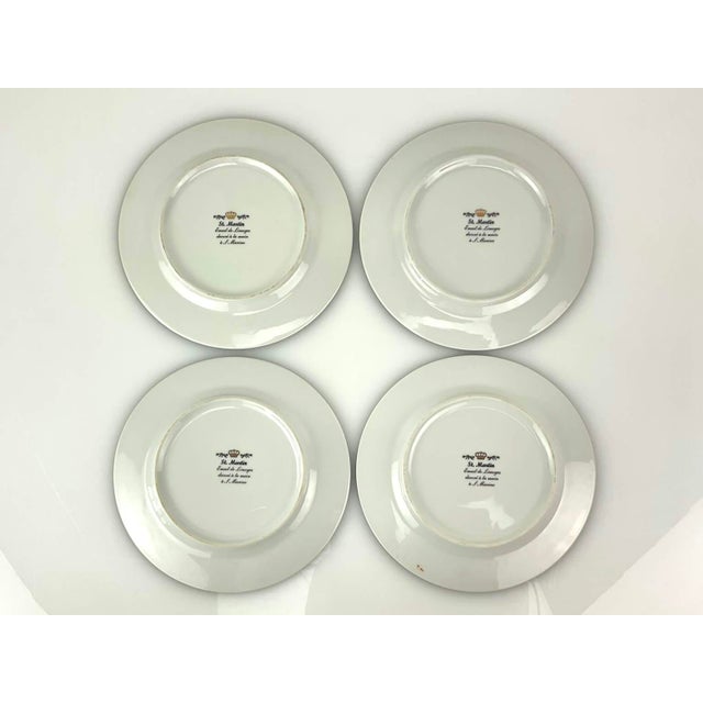 Ceramic Mid 20th Century Email De Limoges (Enamel of Limoges) Porcelain Plates From The"Renaissance" Collection by I. Godinger For Sale - Image 7 of 9