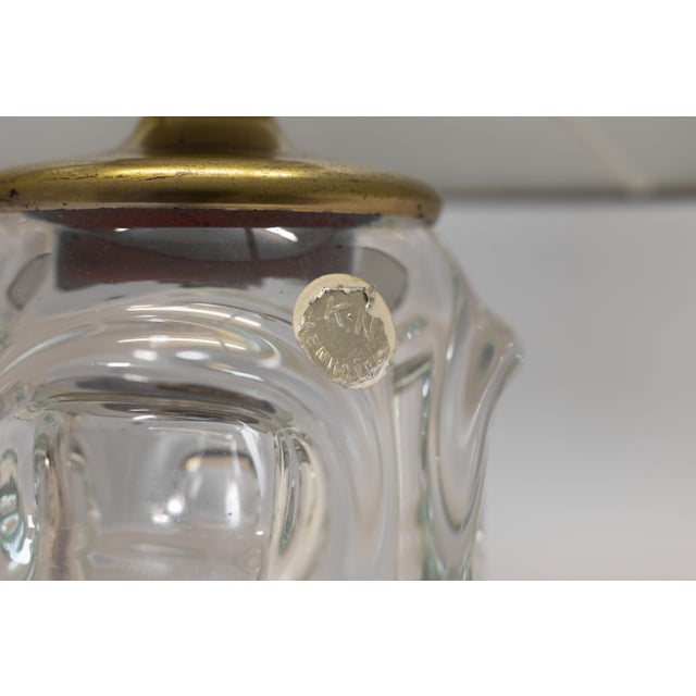 Metal Mid-Century Modern Glass Table Lamp, 1970s For Sale - Image 7 of 8