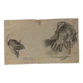 Luigi Galli, Anatomical Studies, Late 19th Century, Pencil on Paper For Sale
