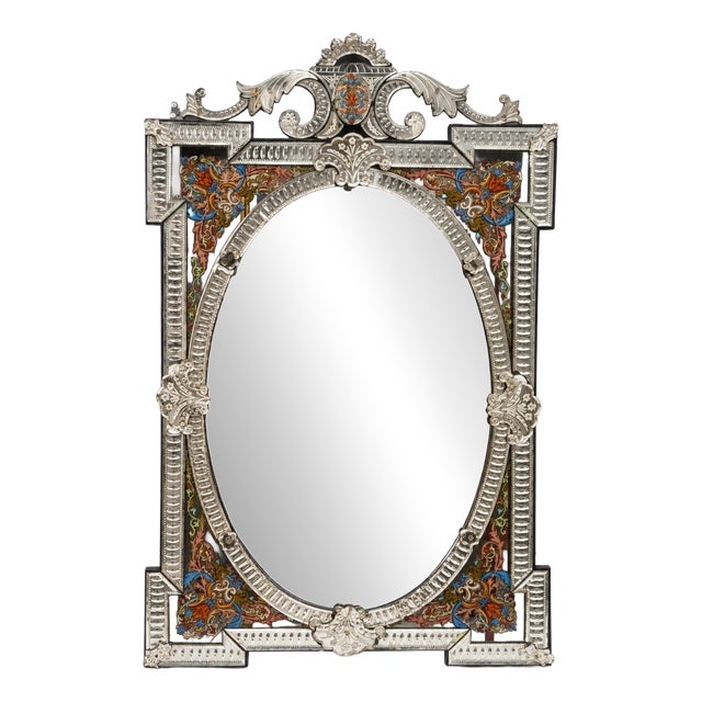 19th Century Venetian Renaissance Style Mirror with Closed Panels For Sale