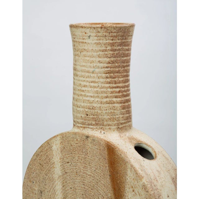 Beige Sculptural Multi-Opening Studio Pottery Vase or Centrepiece For Sale - Image 8 of 12