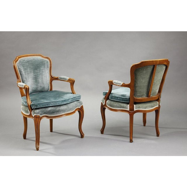 19th Century Louis XV Rococo Armchairs, 1880s, Set of 2 For Sale - Image 4 of 18