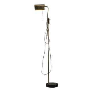 Adjustable Brass Floor Lamp on Granite Base, 1970s For Sale