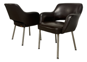 Set of Leatherette Lounge Chairs from Mobiltecnica Torino, 1970s